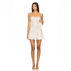 MAJORELLE Tracy Mini Dress in Ivory